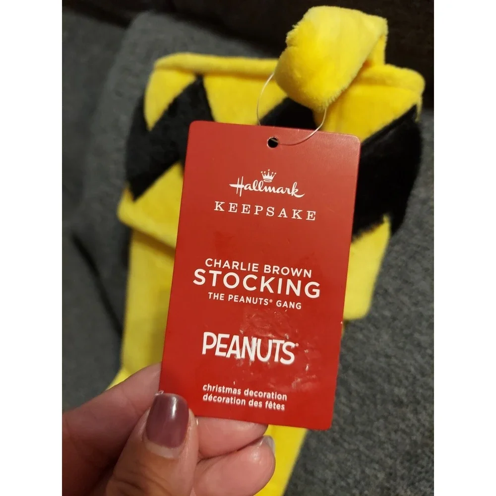 Hallmark Keepsake CHARLIE‎ BROWN Stocking The Peanuts Gang Christmas Stocking